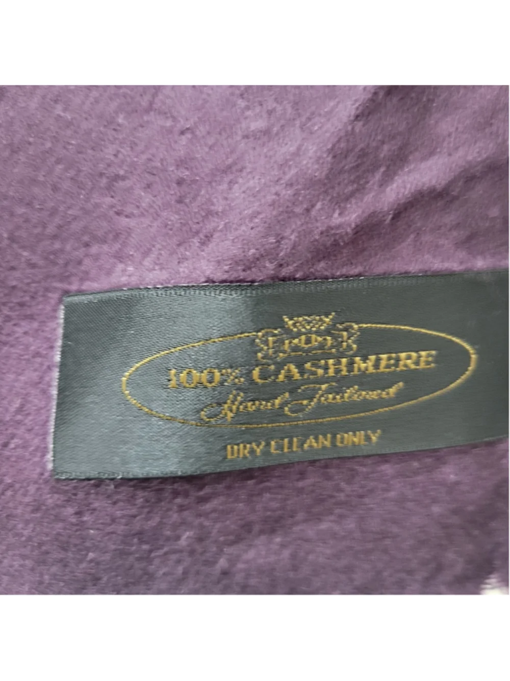 Unbranded Adult Unisex Hand Tailored Purple Cashmere Scarf 66